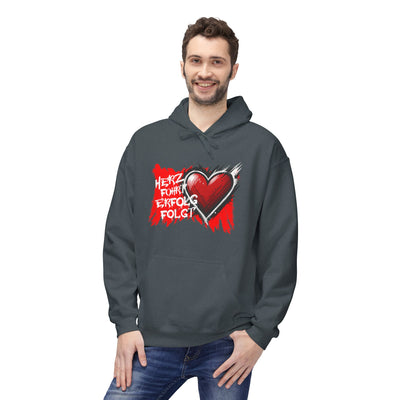 Herz führt Erfolg folgt Hoodie
