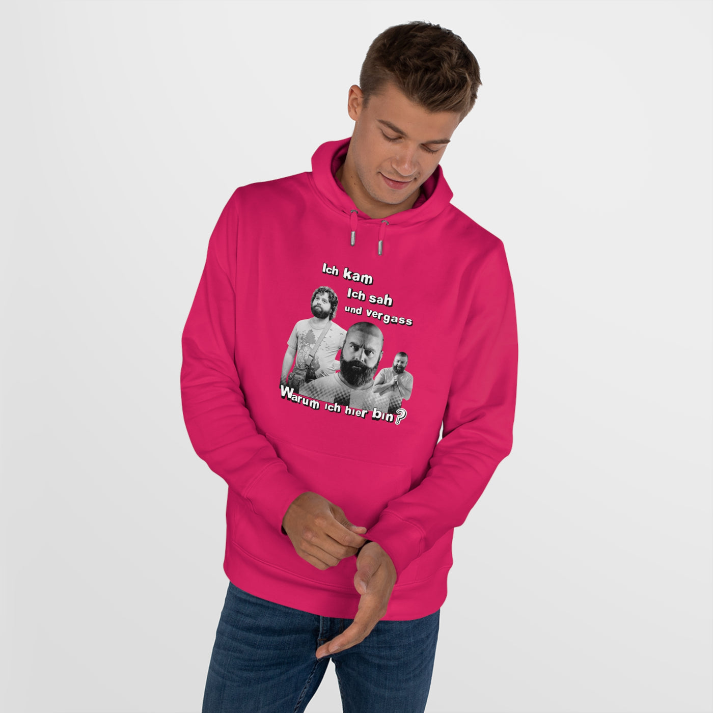 Hoodie Unisex Witz  Alan Garner– Ich kam ich sah und vergaß - Warum ich hier bin!