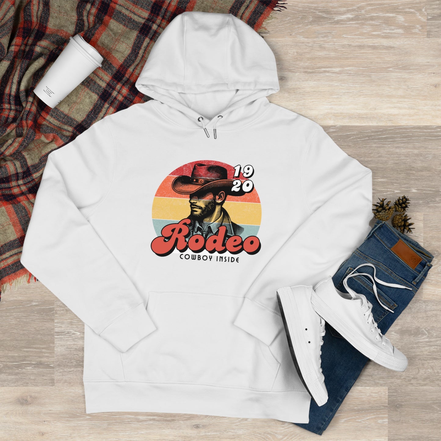 Retro Rodeo King Sweatshirt, Cowboy Hoodie, Western Apparel, Gift for Ranchers, Rodeo Fans, Cozy Hoodie for Men
