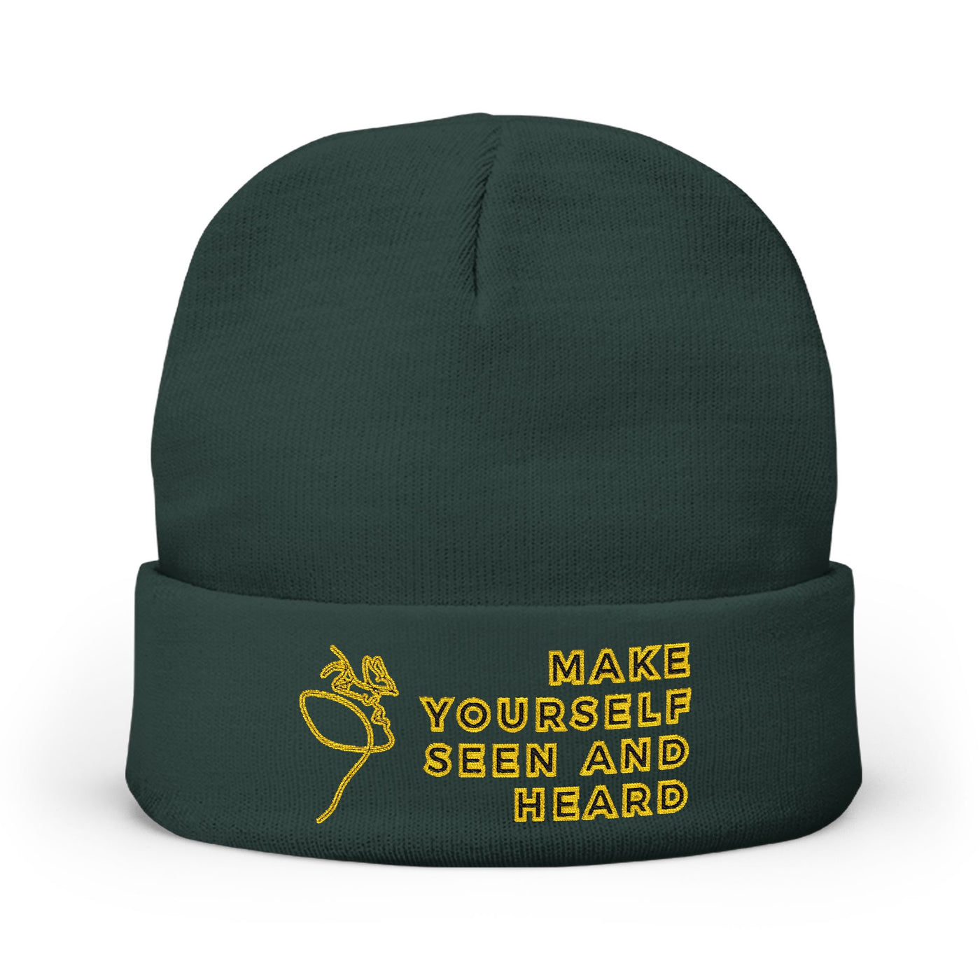 Make yourself seen and heard - Beanie, Knit Beanie, Custom Beanie Hat