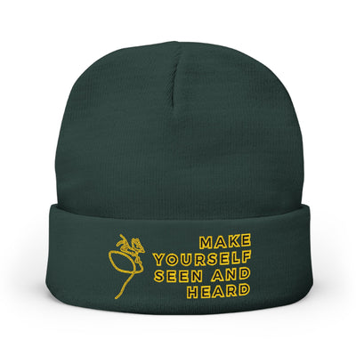 Make yourself seen and heard - Beanie, Knit Beanie, Custom Beanie Hat
