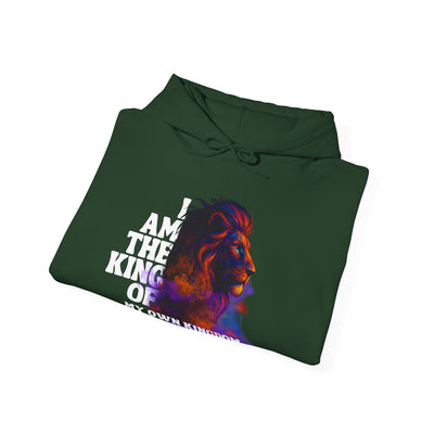 Inspirational Lion Hoodie "i am the king of my kingdom"