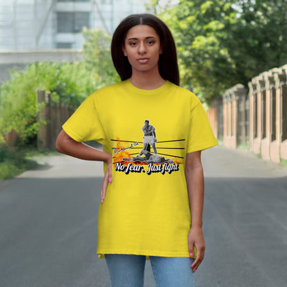 No Fear Just Fight T-Shirt, Motivational Shirt Muhammad Ali