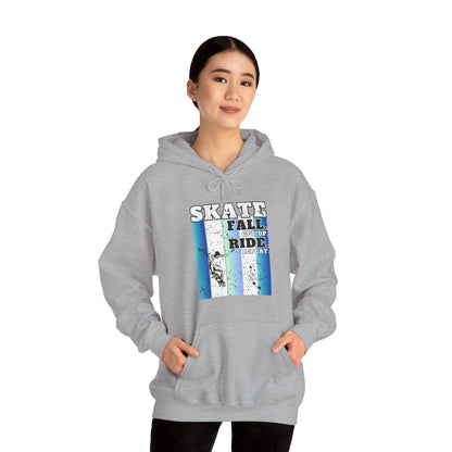 Skateboarding Warmup Hoodie - 'Skate Fall Get Up Ride Repeat' Design