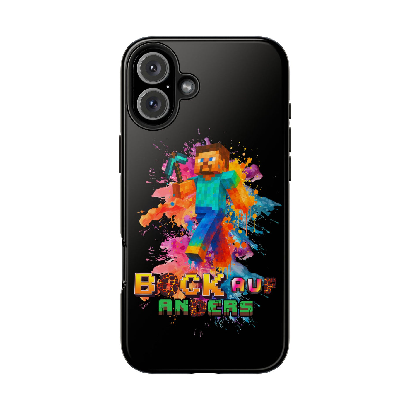 Minecraft Inspired Tough Phone Case - Handyhülle  "Bock auf anders" Colorful Gamer Design
