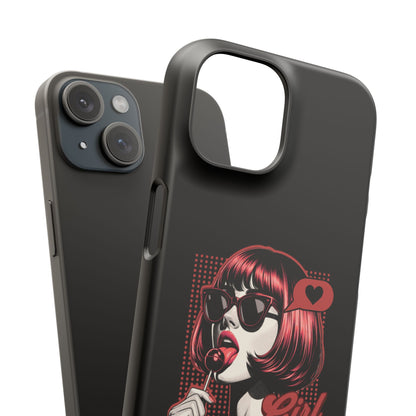 Retro Girl Snap Case Handyhülle