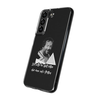 Handyhülle Unique Phone Cover, Ich wollte die Welt retten, dann gabs Mittag
