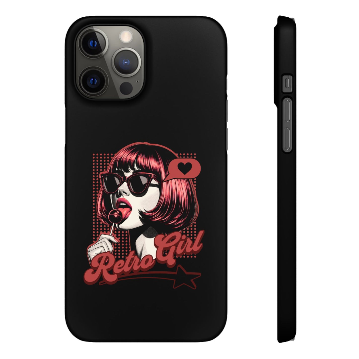 Retro Girl Snap Case Handyhülle