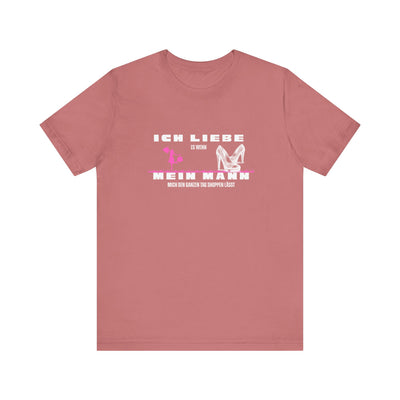 Ich liebe mein Mann "Shopping" Unisex Jersey Short Sleeve Tee