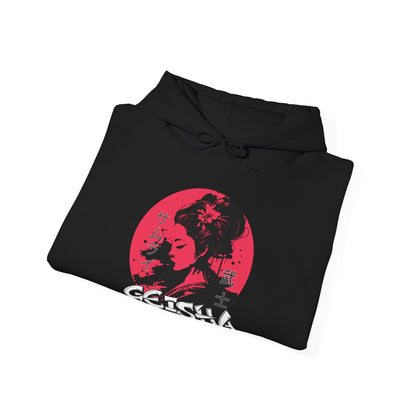 "Geisha Inside"Fleece Hoodie, Cozy