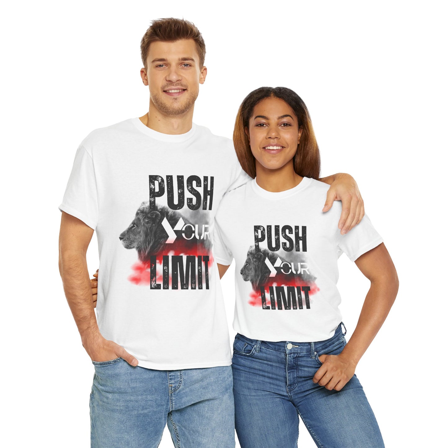 Motivational Unisex Heavy Cotton Tee - "Push Your Limit"