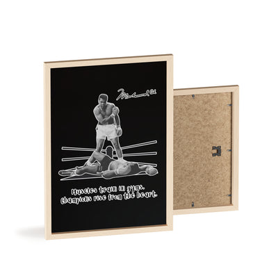 Boxing Inspired Wall Art Poster with Wooden Frame - Muhammad Ali 