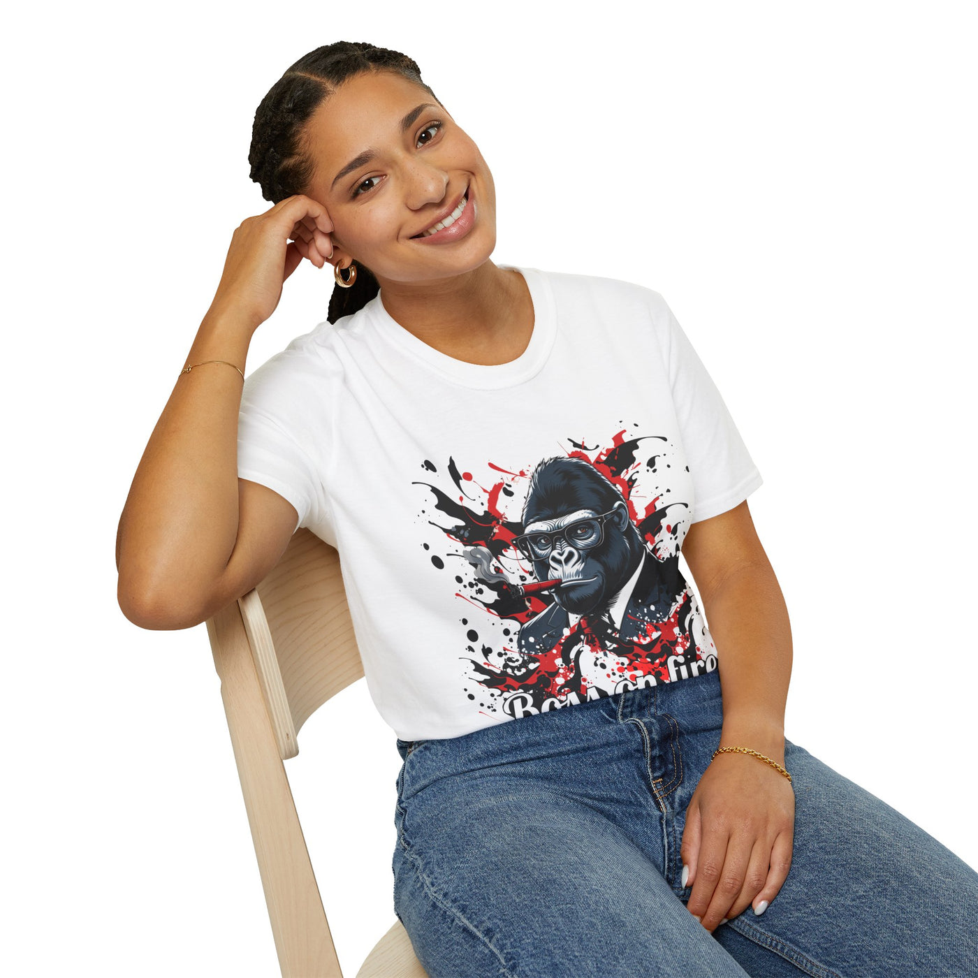 Boss on Fire Unisex T-Shirt, Funny Graphic Tee, Unique Gift, Casual Wear, Motivational Shirt