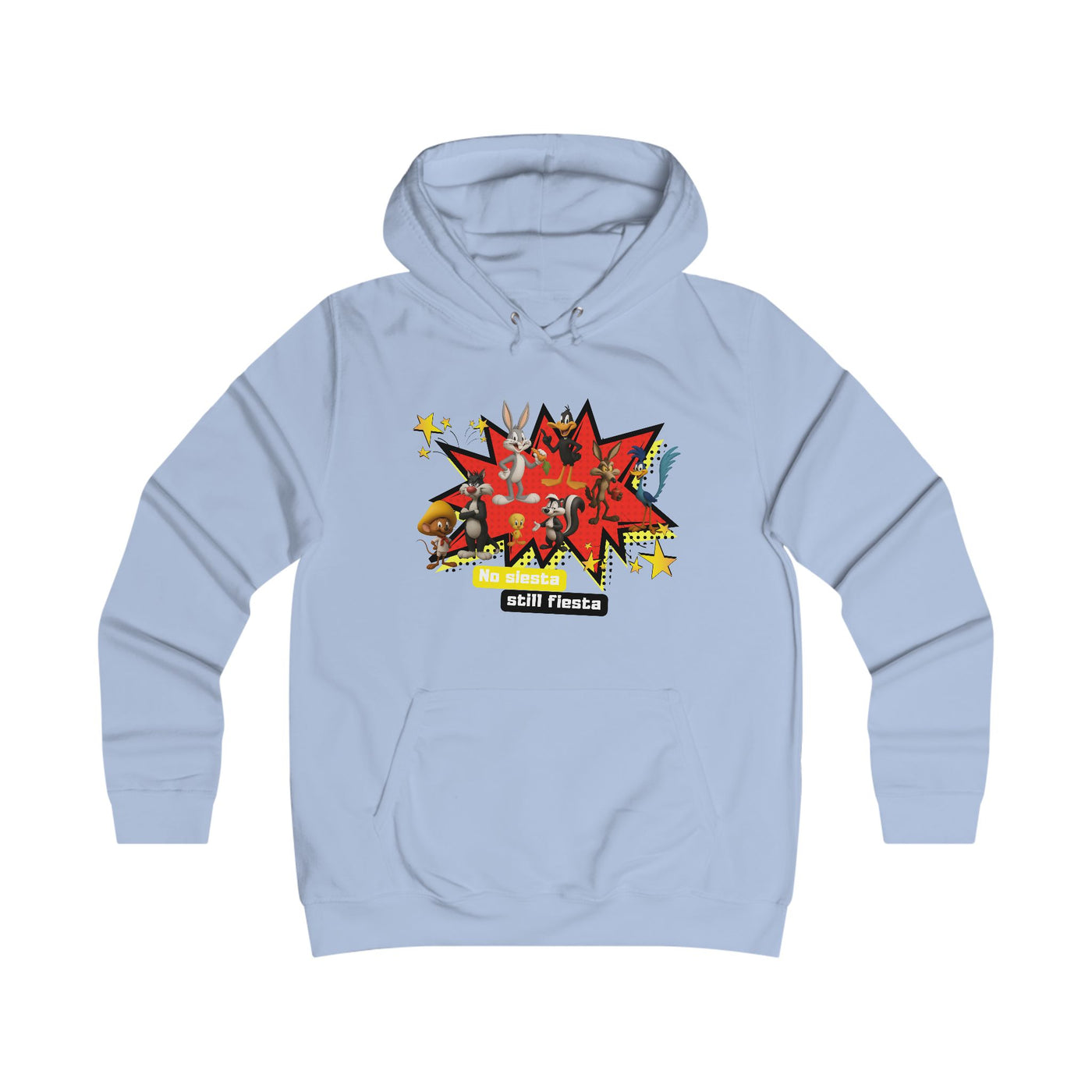 Girlie College Hoodie, Colorful Graphic Hooded Sweatshirt,