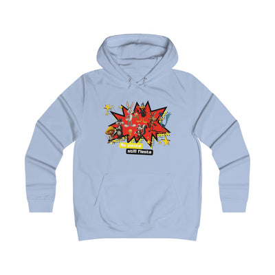 Girlie College Hoodie, Colorful Graphic Hooded Sweatshirt,