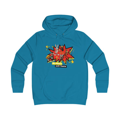 Girlie College Hoodie, Colorful Graphic Hooded Sweatshirt,