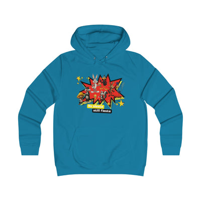 Girlie College Hoodie, Colorful Graphic Hooded Sweatshirt,