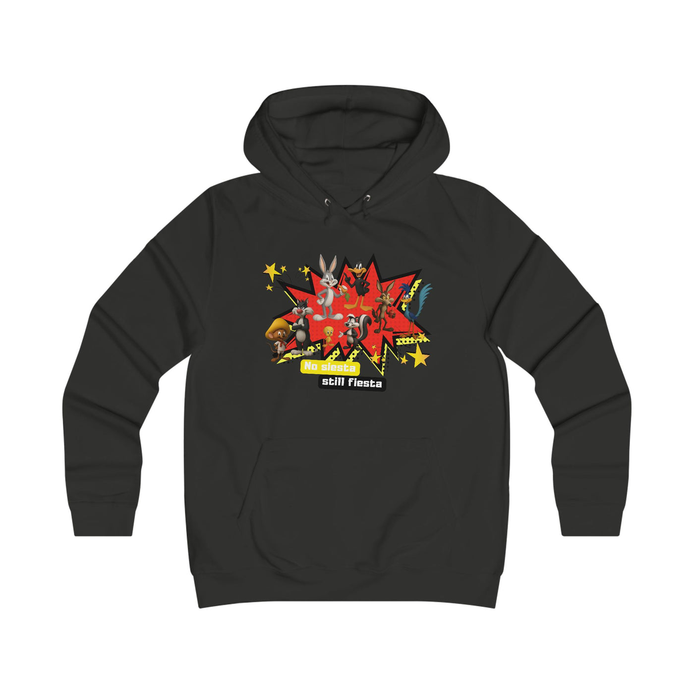 Girlie College Hoodie, Colorful Graphic Hooded Sweatshirt,