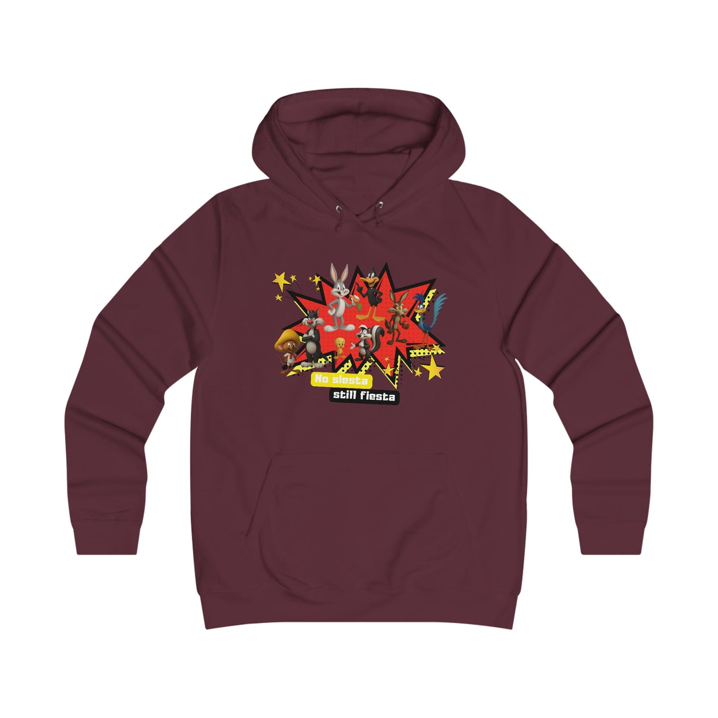 Girlie College Hoodie, Colorful Graphic Hooded Sweatshirt,
