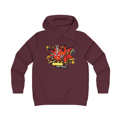 Girlie College Hoodie, Colorful Graphic Hooded Sweatshirt,