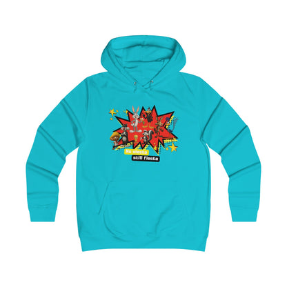 Girlie College Hoodie, Colorful Graphic Hooded Sweatshirt,