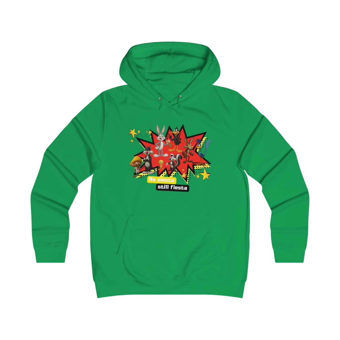 Girlie College Hoodie, Colorful Graphic Hooded Sweatshirt,