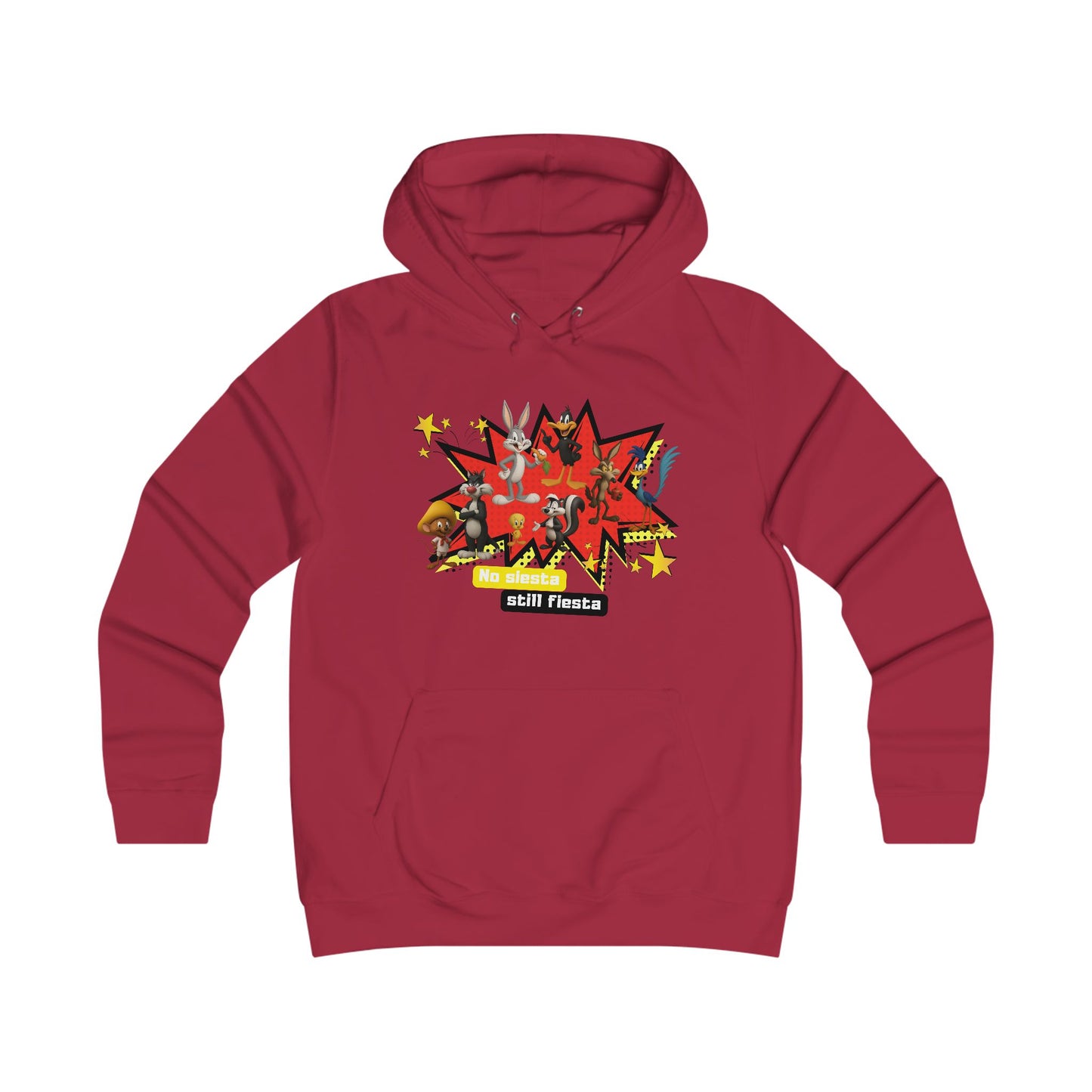 Girlie College Hoodie, Colorful Graphic Hooded Sweatshirt,