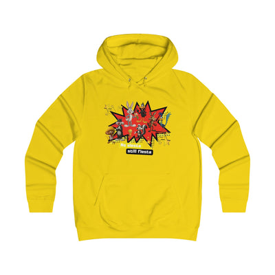 Girlie College Hoodie, Colorful Graphic Hooded Sweatshirt,