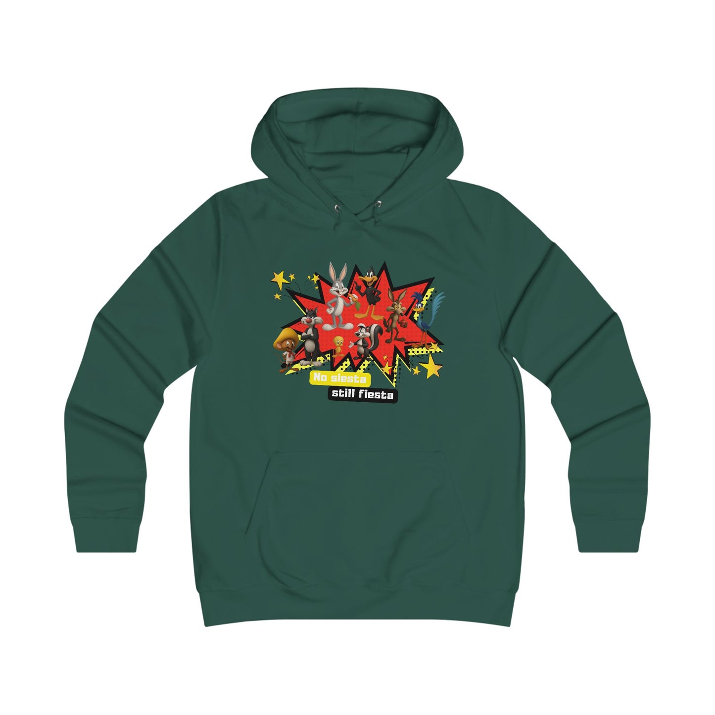 Girlie College Hoodie, Colorful Graphic Hooded Sweatshirt,