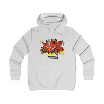 Girlie College Hoodie, Colorful Graphic Hooded Sweatshirt,