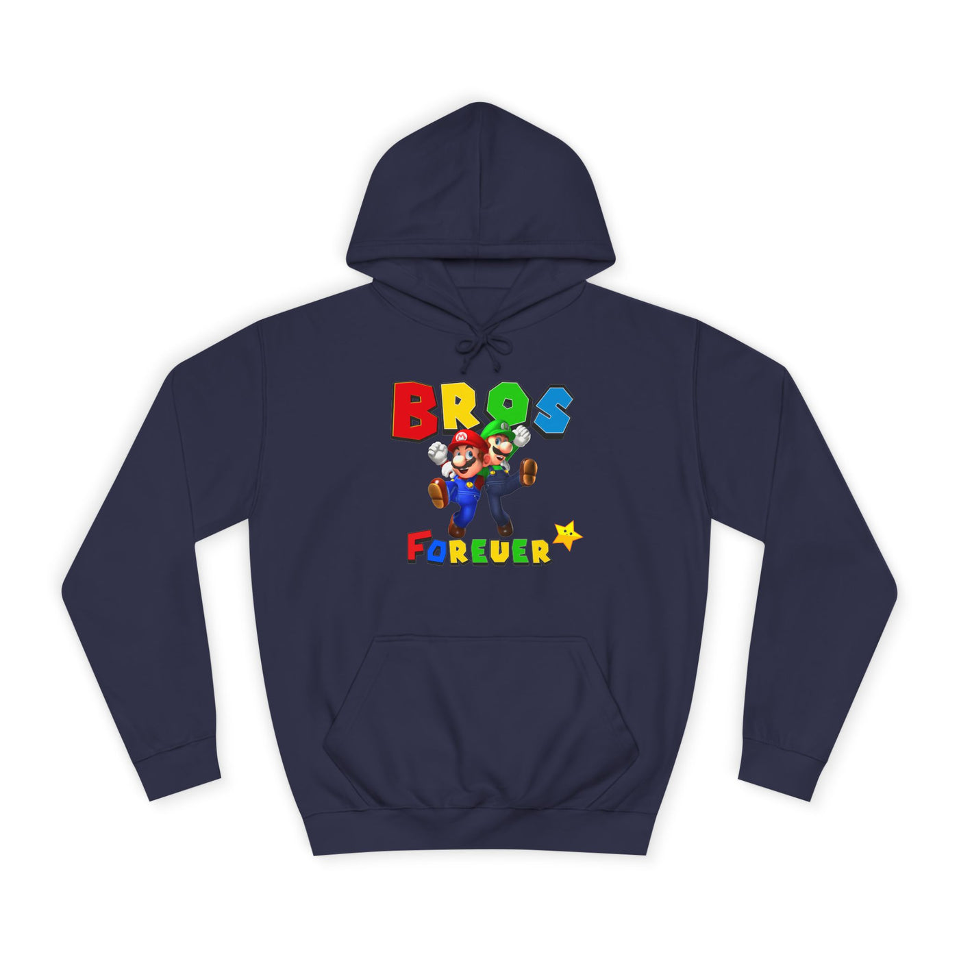 Super Bros College Hoodie, Unisex Gaming Hoodie