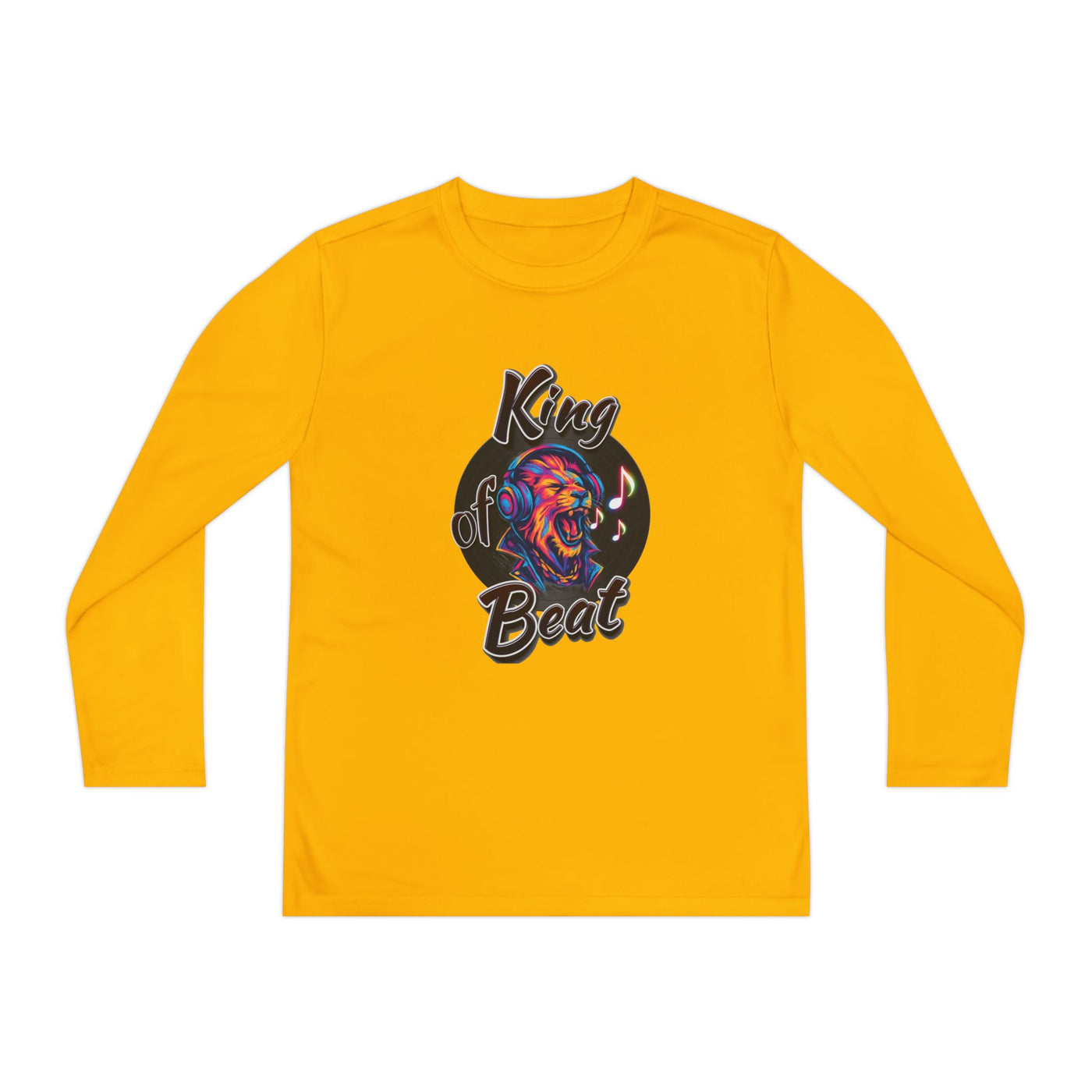 King of Beat Youth Long Sleeve Tee - Perfect for Young Musicians! 