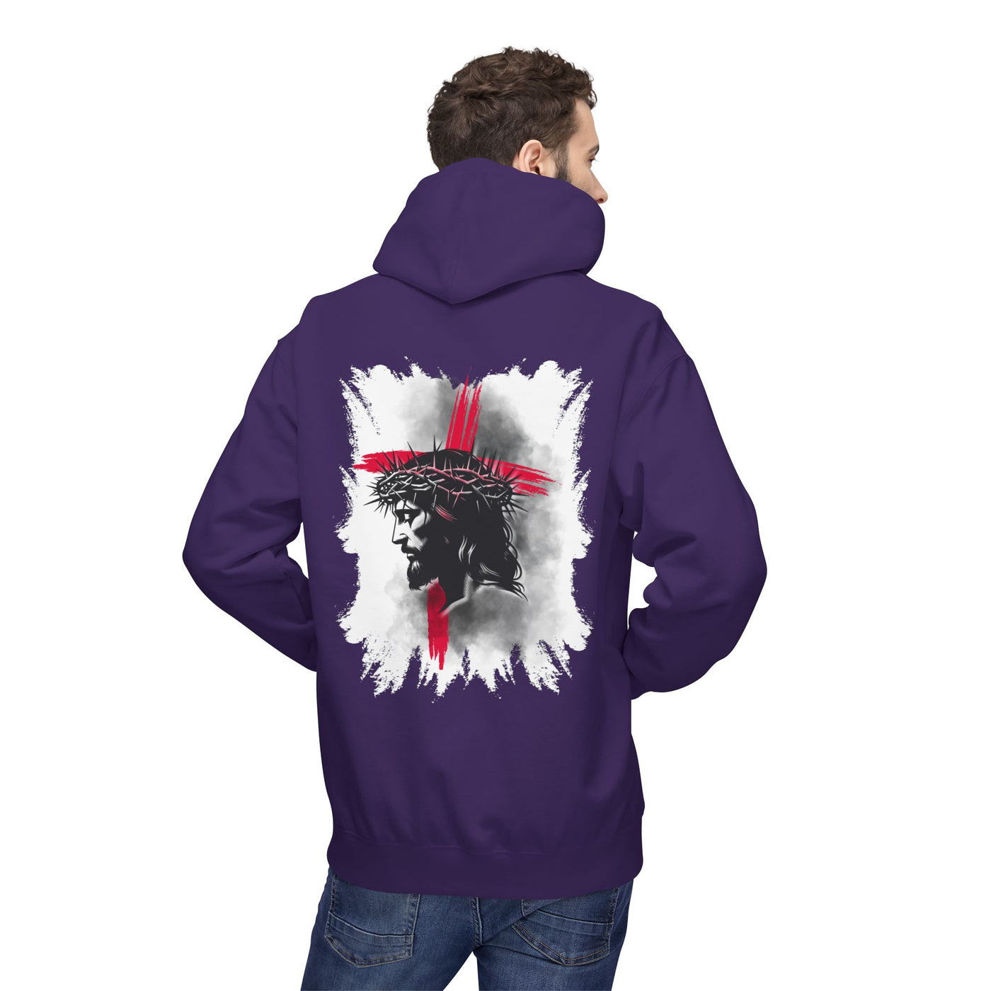 Faith-Inspired Hoodie: Blessed, Saved, Loved - Christian JESUS