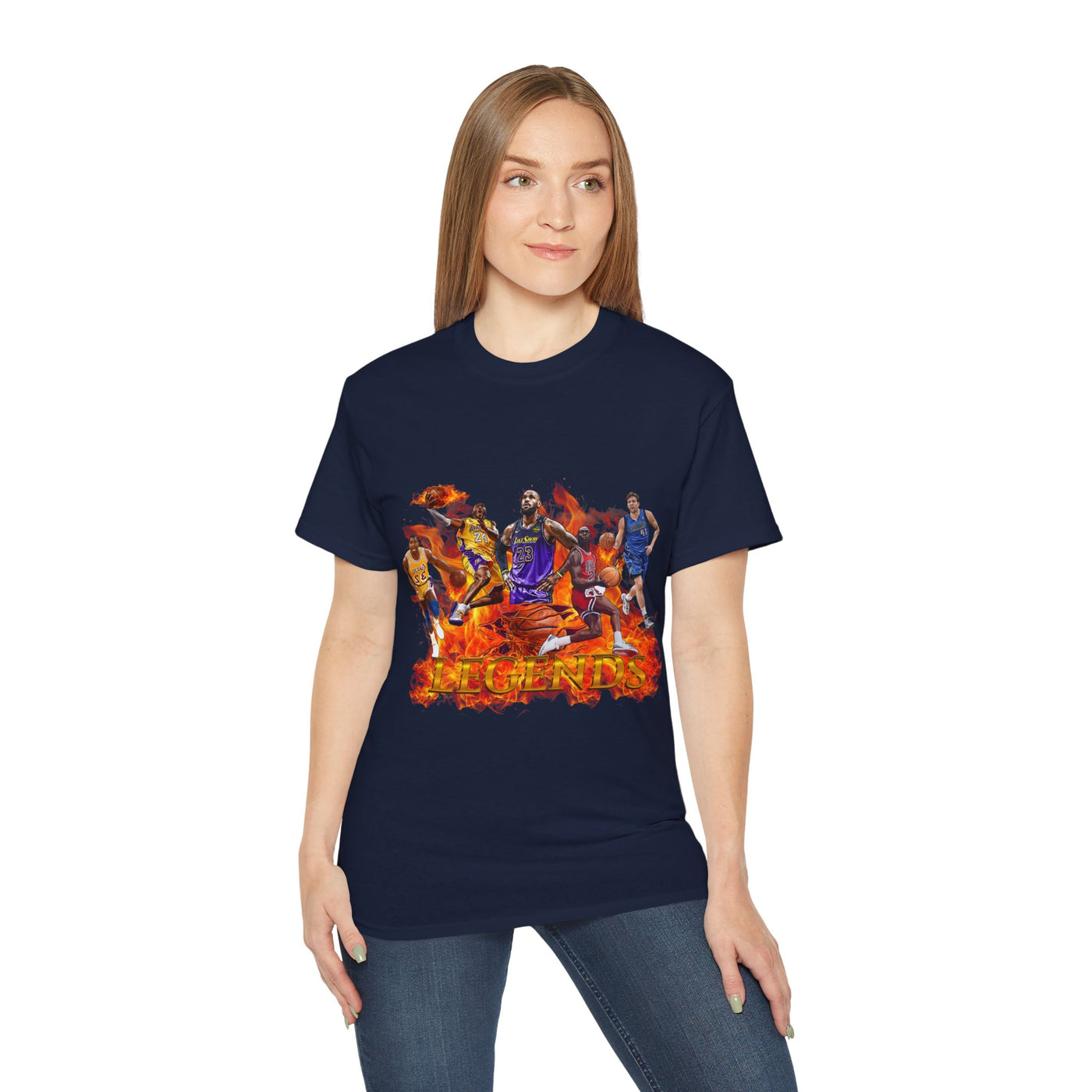 Basketball Legends, Cool Sports Shirt, Unisex Cotton T-Shirt