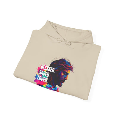 Jesus bunt - Blessed- saved- loved