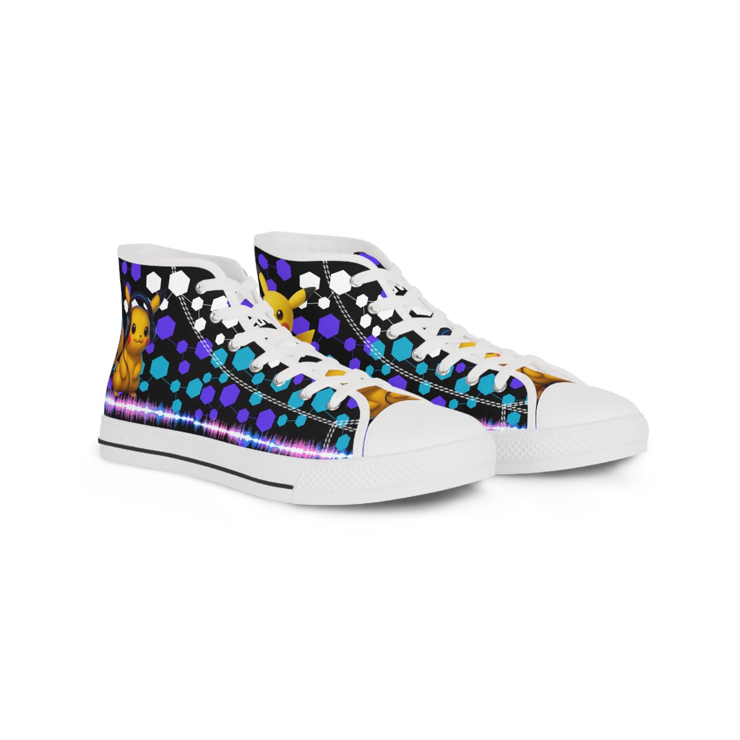 Techno Rave-Chu Pokemon Top Sneakers Footwear for Casual Wear, Gifts, Festivals, Street Style