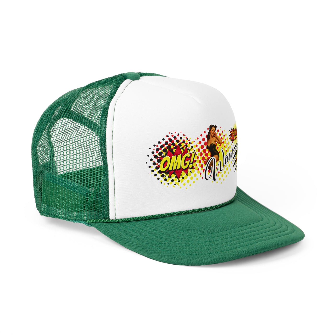 Fun Pop Art Trucker Cap - OMG! Wow! Comic Style Hat 