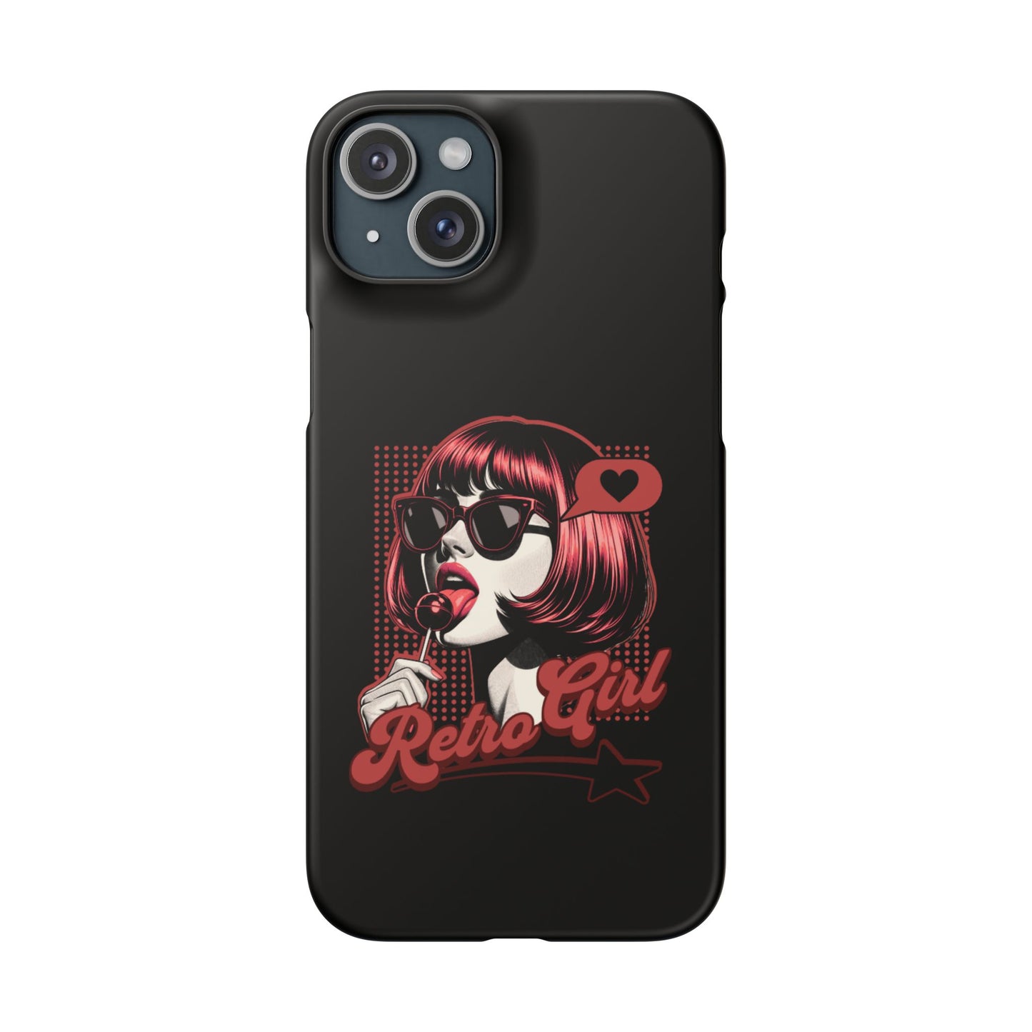 Retro Girl Snap Case Handyhülle