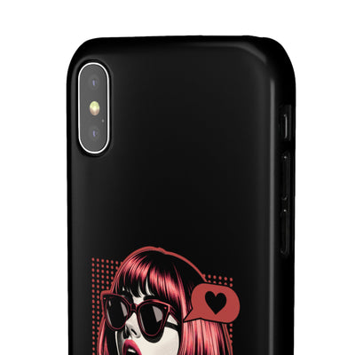 Retro Girl Snap Case Handyhülle