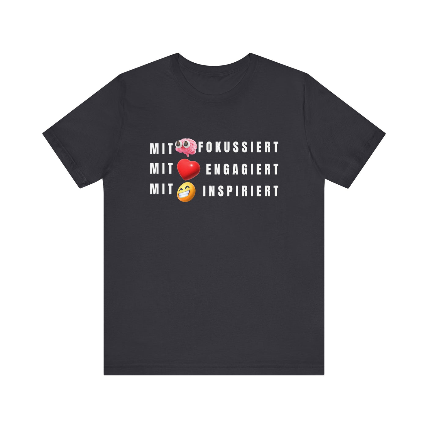 Inspirational Emoji T-Shirt Herz - Hirn - Humor - Heart - Mind - Humor