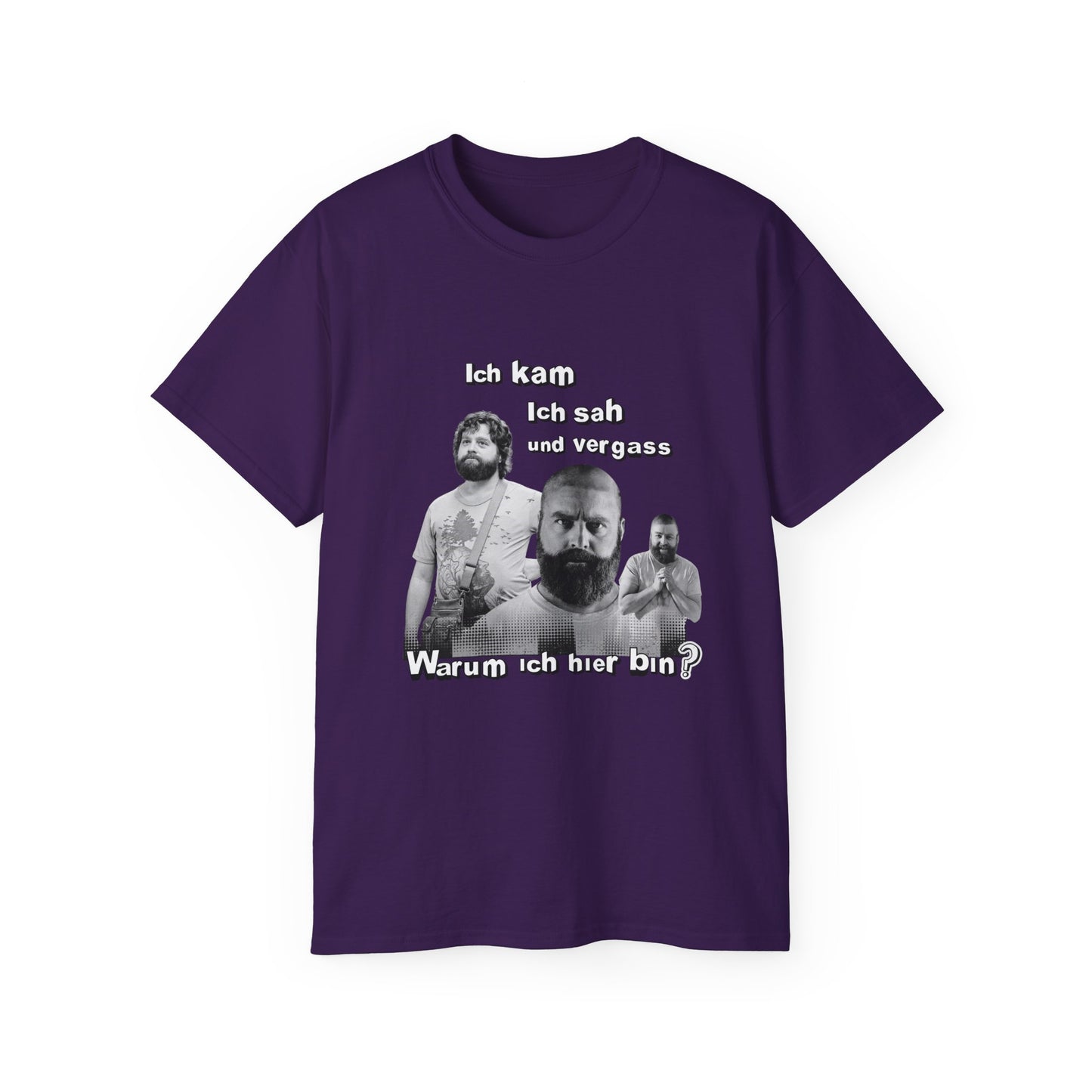 T ShirtUnisex Witz  Alan Garner– Ich kam ich sah und vergaß - Warum ich hier bin!