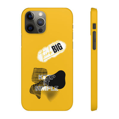 Handyhülle gelbe - Yellow Snap Case - 'Think BIG' for Motivated Individuals