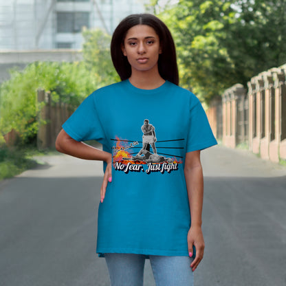 No Fear Just Fight T-Shirt, Motivational Shirt Muhammad Ali