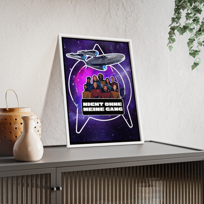 Starship Adventure Poster with Wooden Frame | Sci-Fi Wall Art, Geek Decor,
