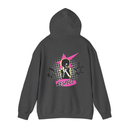 Respect Unisex Hooded Sweatshirt, Streetwear Hoodie