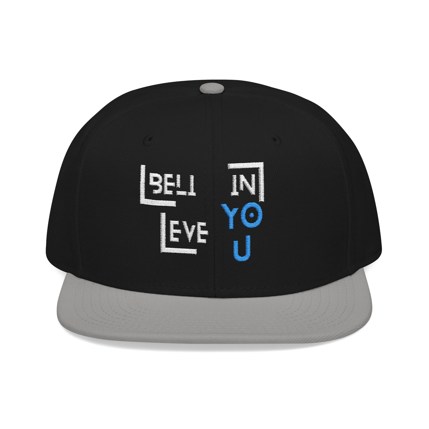 Motivational Snapback Hat - "Believe in You" Embroidery 