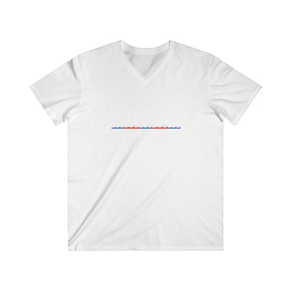 Men's V-Neck Graphic Tee - I love my wife - watch all the day Football