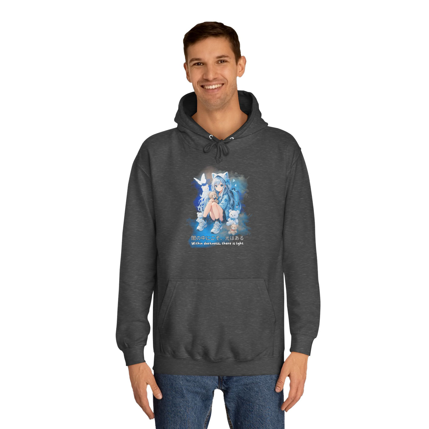 Hoodie, Anime Sweatshirt "Within darkness there is a light"