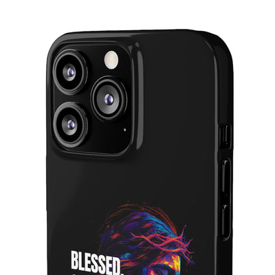 Blessed Saved loved - Snap Case - Jesus