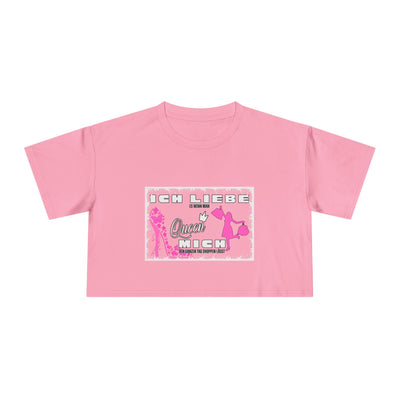 Ich liebe shoppe "Shopping Queen" Crop Tee  copped Shirt